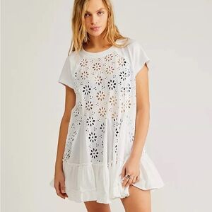 NWOT Free People Sadler Mini Dress White Small